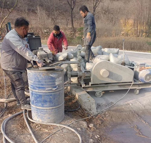 城中路面下沉注浆